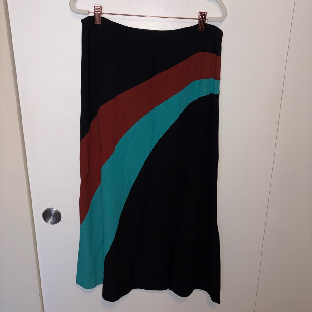 Dries Van Noten Curved Inset Midi Skirt - Picture 2 of 4